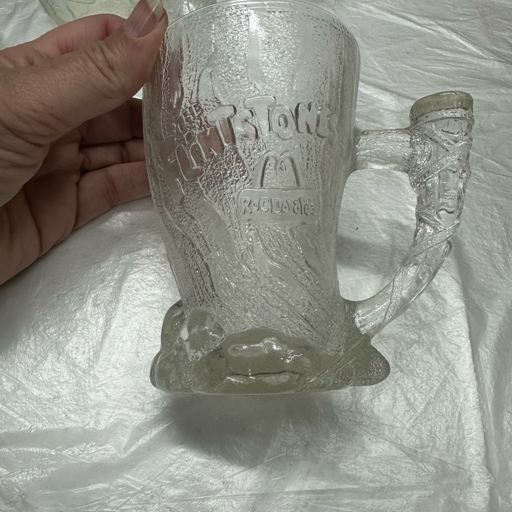 Vintage McDonalds "FLINSTONES" Clear Glass Coffee Mugs 1993 Set of 4 - Picture 11 of 15